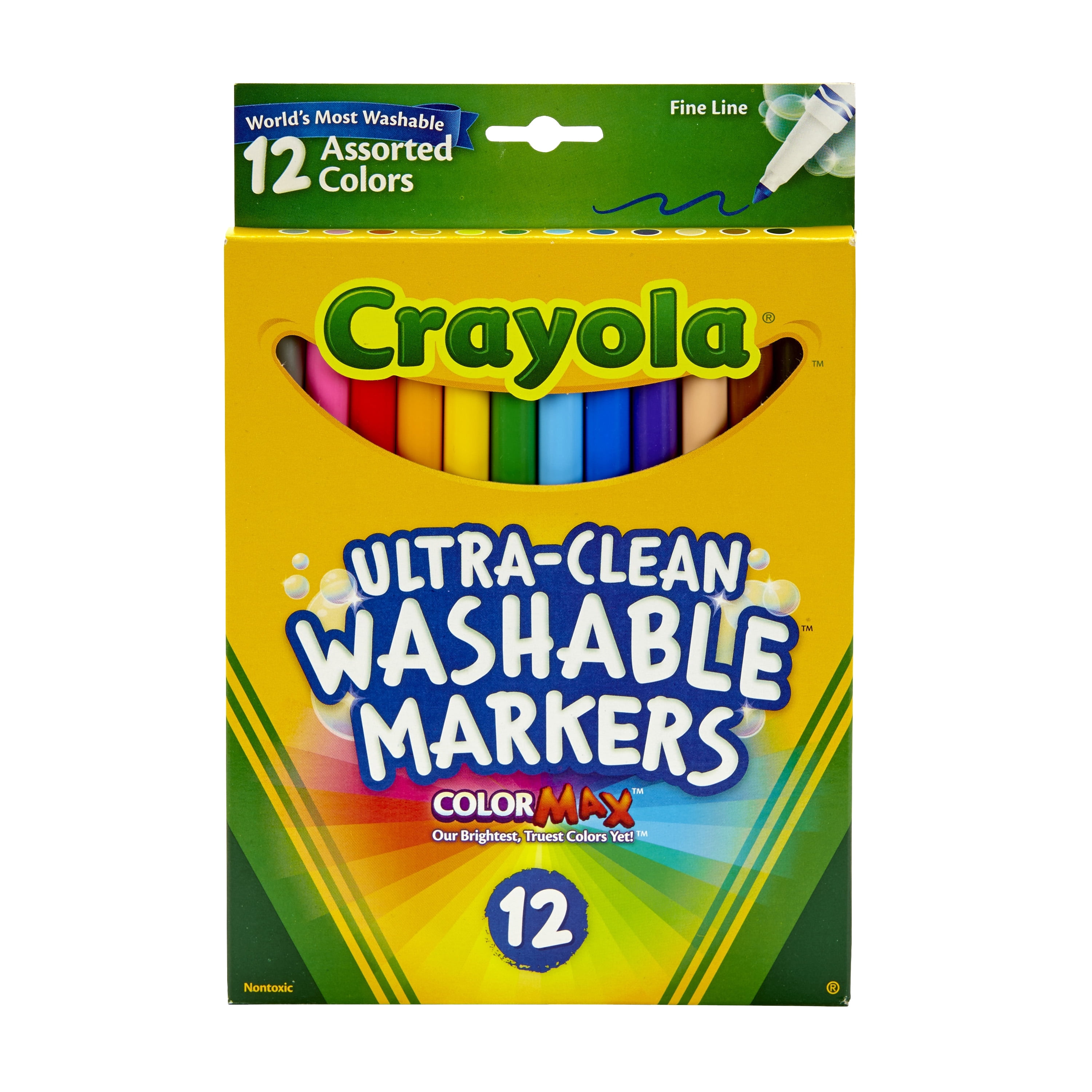 58-6671 12 WASHABLE MARKERS FINELINE 2