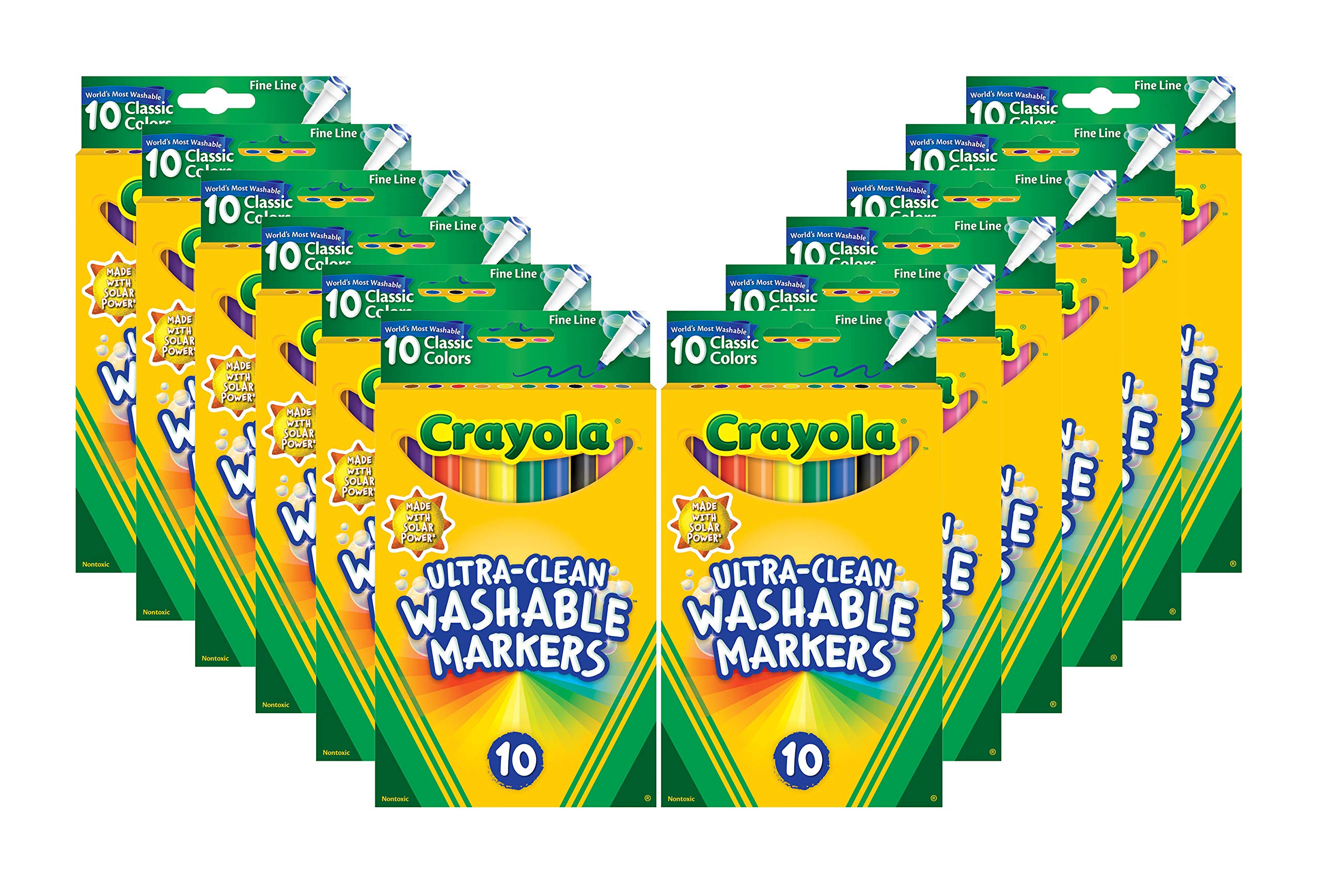 58-6671 12 WASHABLE MARKERS FINELINE 3
