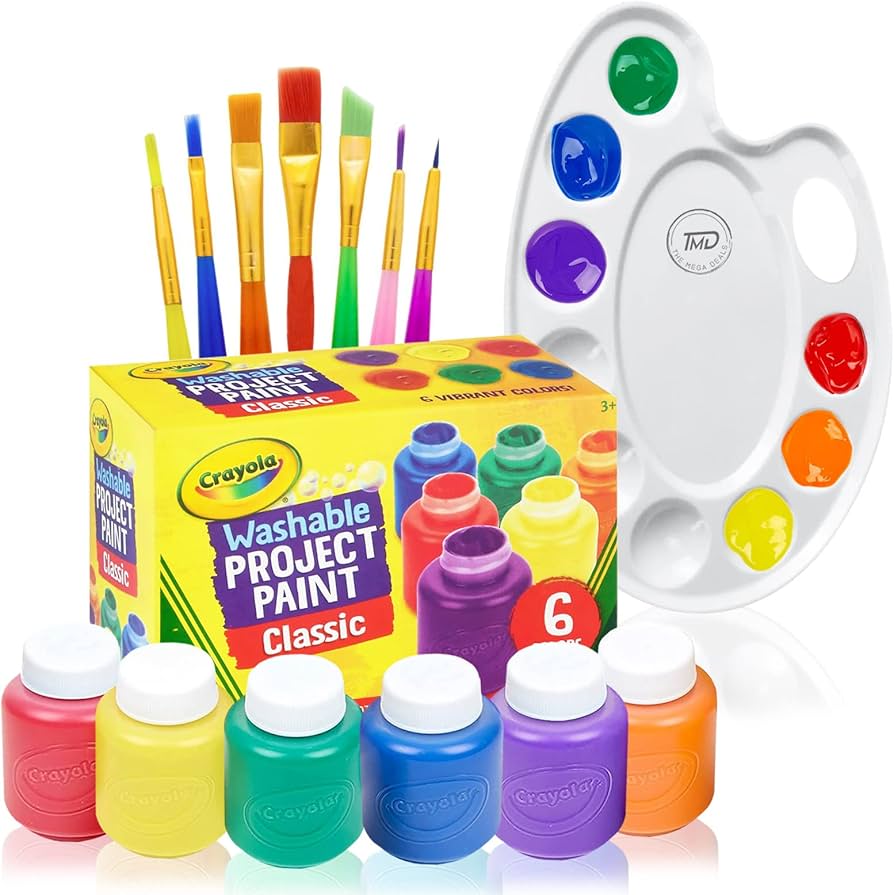 54-1066 WASHABLE PAINT PALETTE 12CT + 1 BRUSH 3