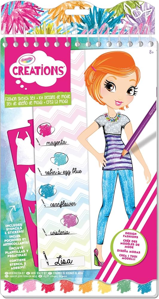 04-0476 CRAYOLA CREATIONS COMPACT FASHION SKETCH 1