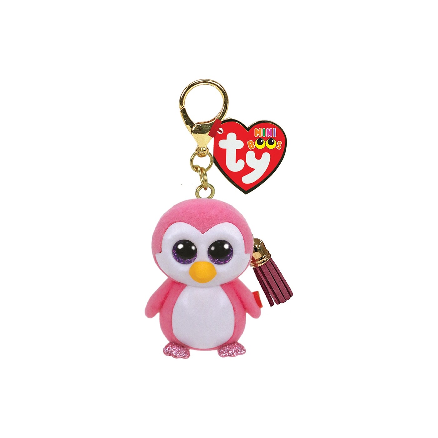 TY 25072 Mini Boos clip GLIDER, 8.5 cm  - pink penguin (3) 1