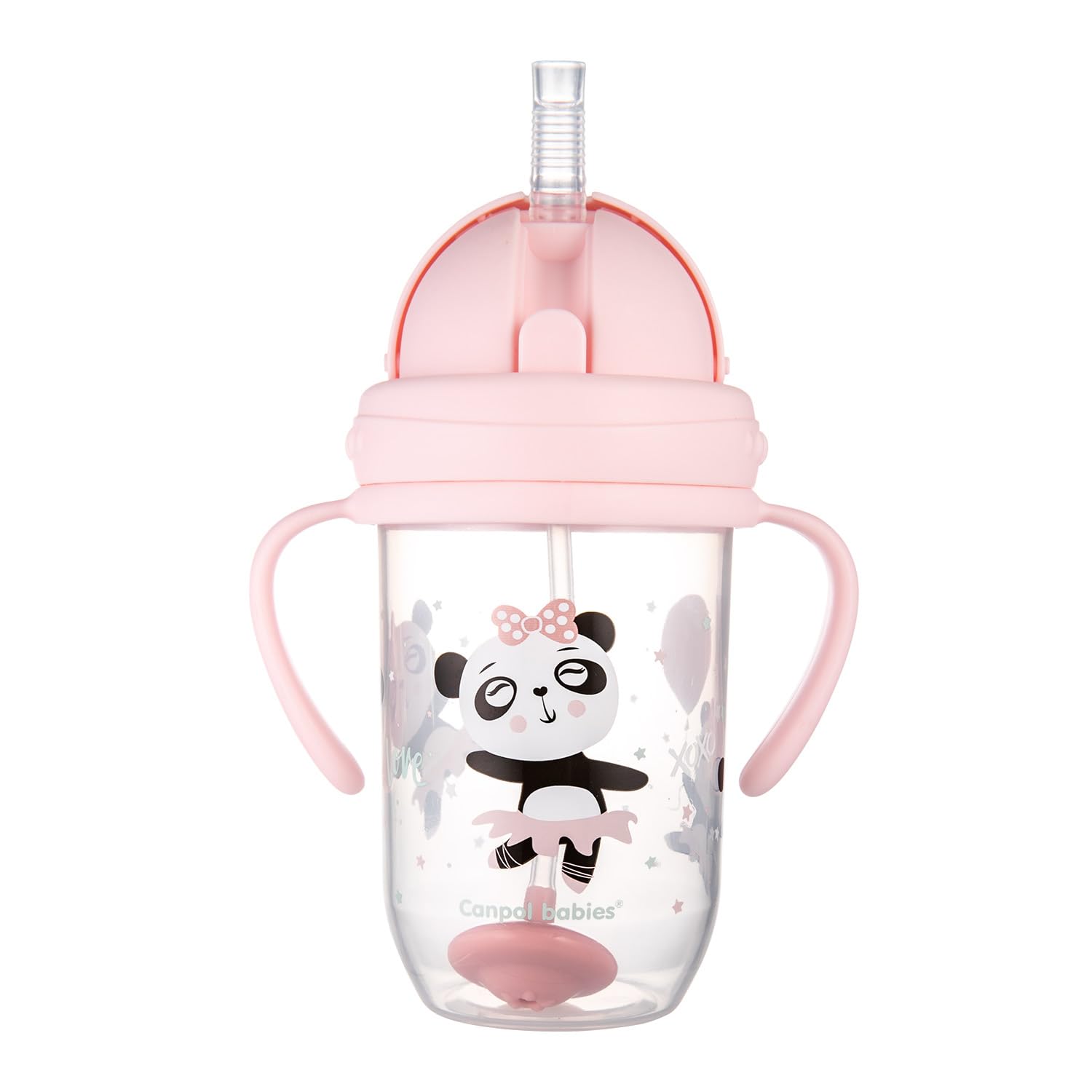 56/606_grey Canpol babies Non-spill Cup with Weighted Straw 270ml EXOTIC 4