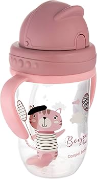 56/607_red Canpol babies Non-spill Cup with Weighted Straw 270ml BONJOUR PARIS 3