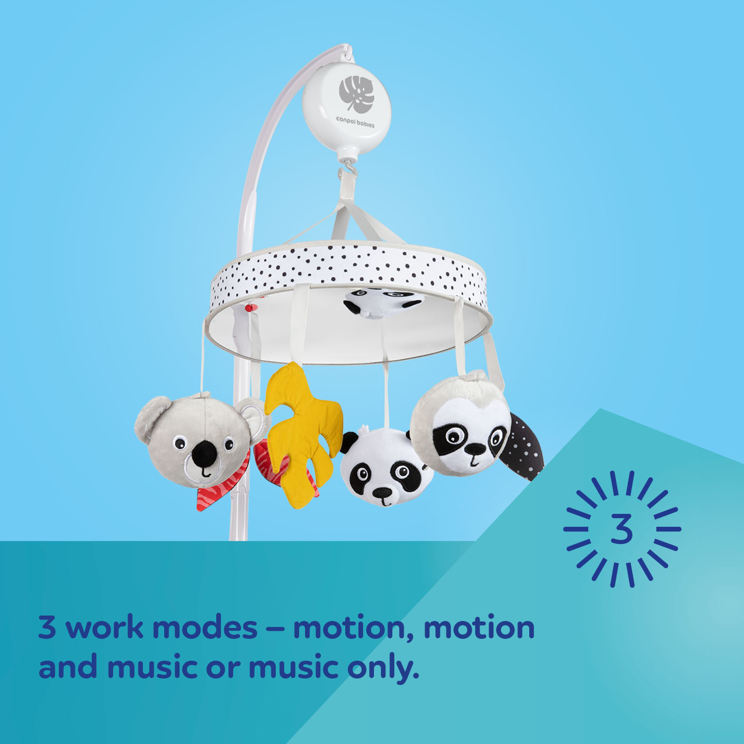 68/093 Canpol babies sensory mobile with music box/Bluetooth BabiesBoo 1