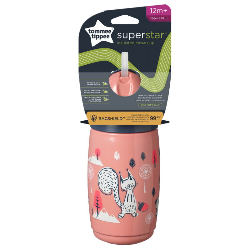 TT0395 TT INS STRAW CUP 266 ML (Shishe plastike me pipe) 4