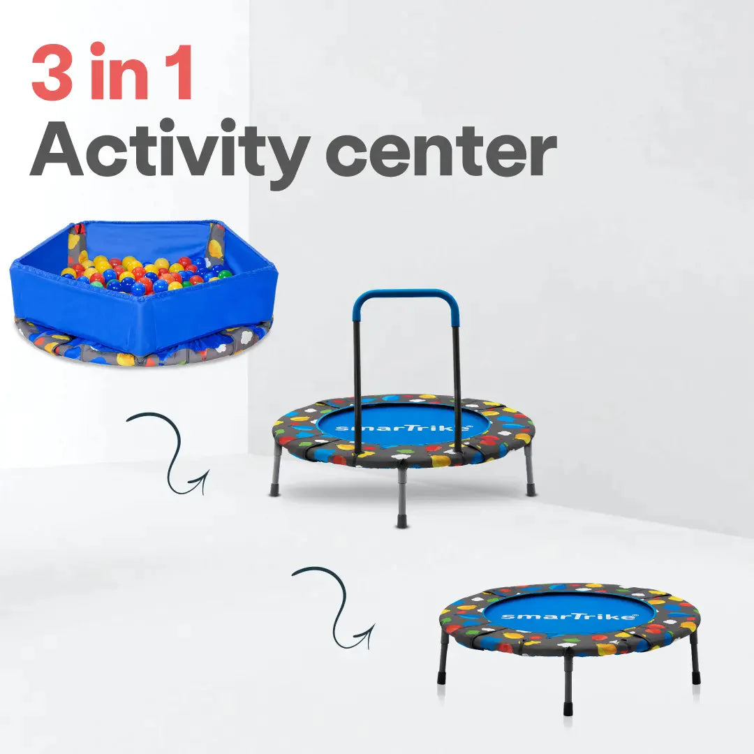 9200005 3 in1 Trampoline with handle&pool& ball 2