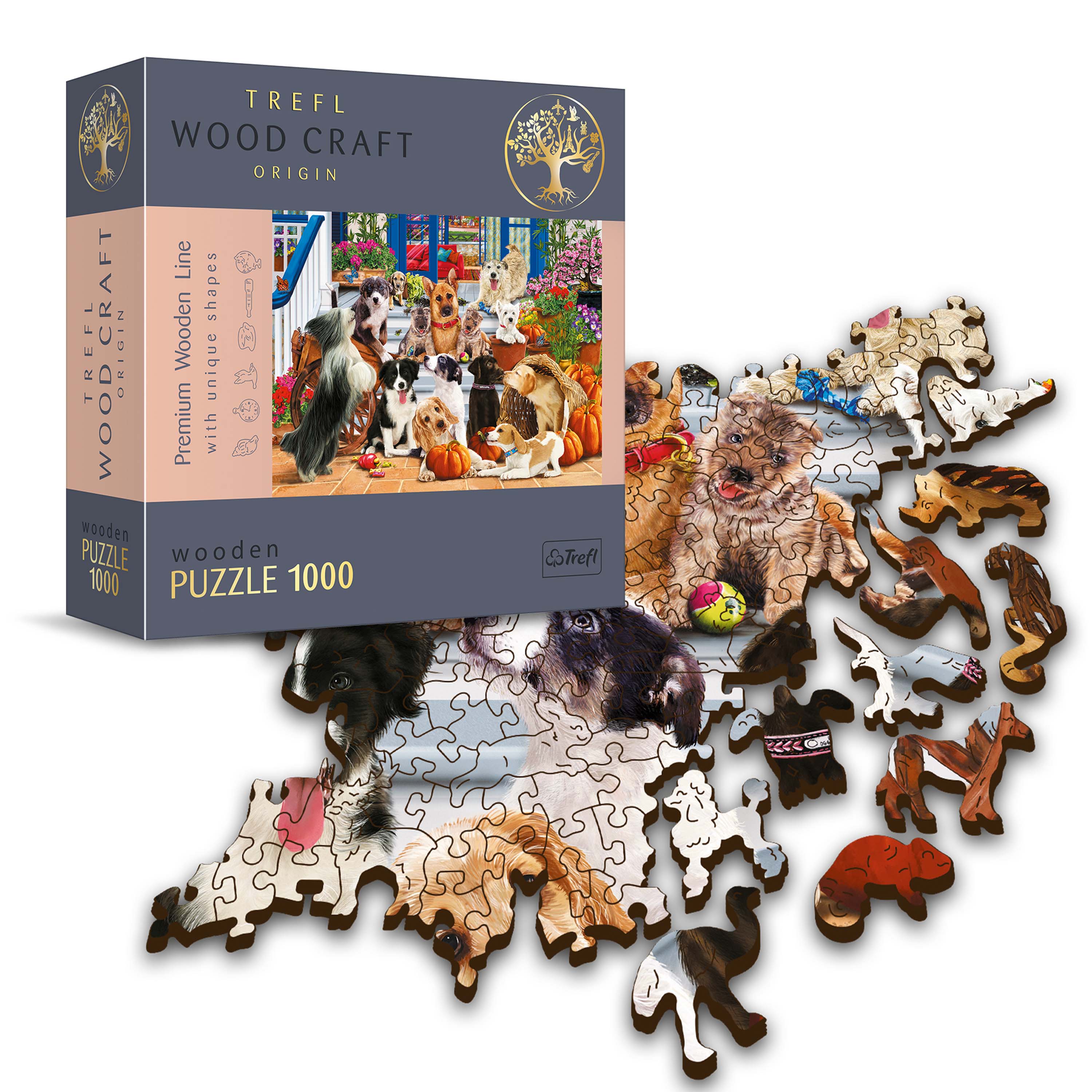 20149 Puzzles - "1000 Wooden Puzzles" - Doggy Friendship A10 2