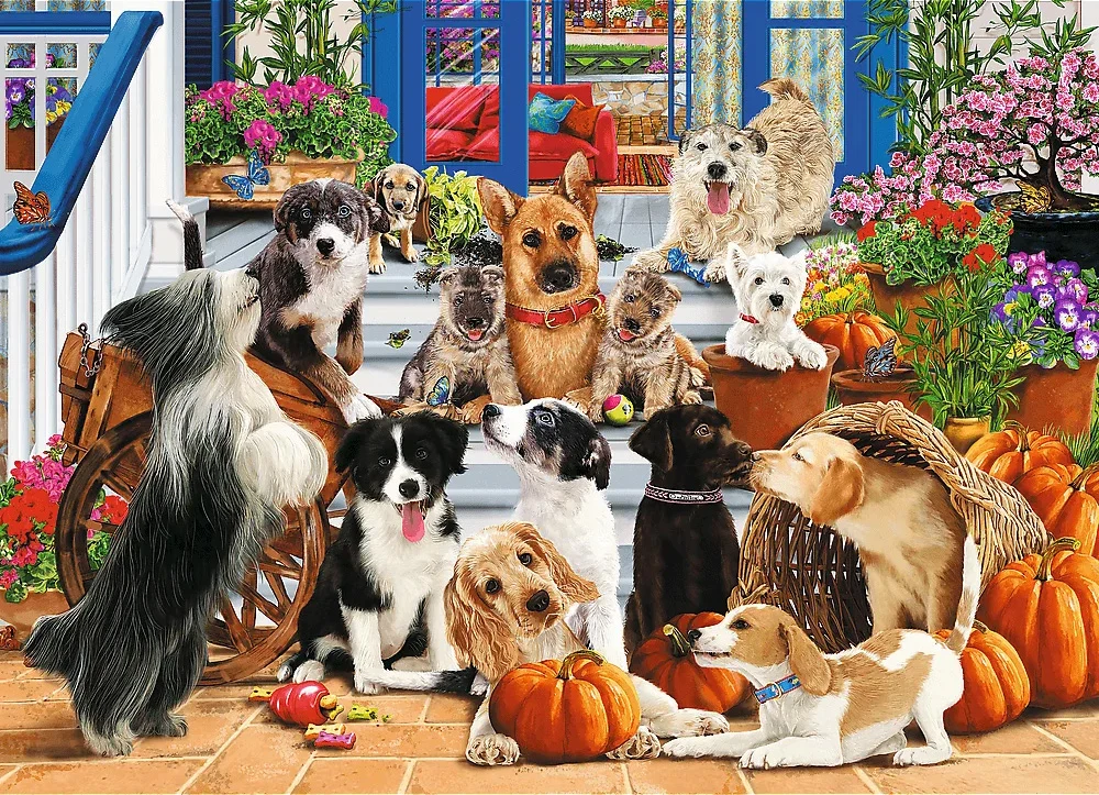 20149 Puzzles - "1000 Wooden Puzzles" - Doggy Friendship A10 3