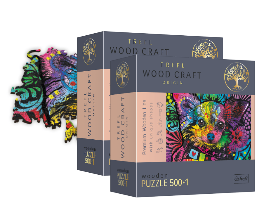 20160 Puzzles - "500+1 Wooden Puzzles" - Colorful Puppy A11 1