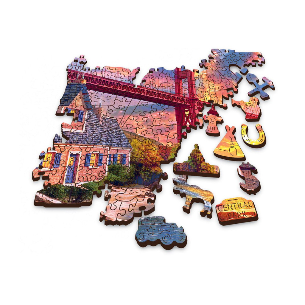 20164 Puzzles - "1000 Wooden Puzzles" - Sunset at Golden Gate A11 4