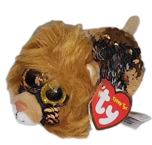 TY 42409 Teeny Tys Flippables REGAL - sequin lion (1) 1