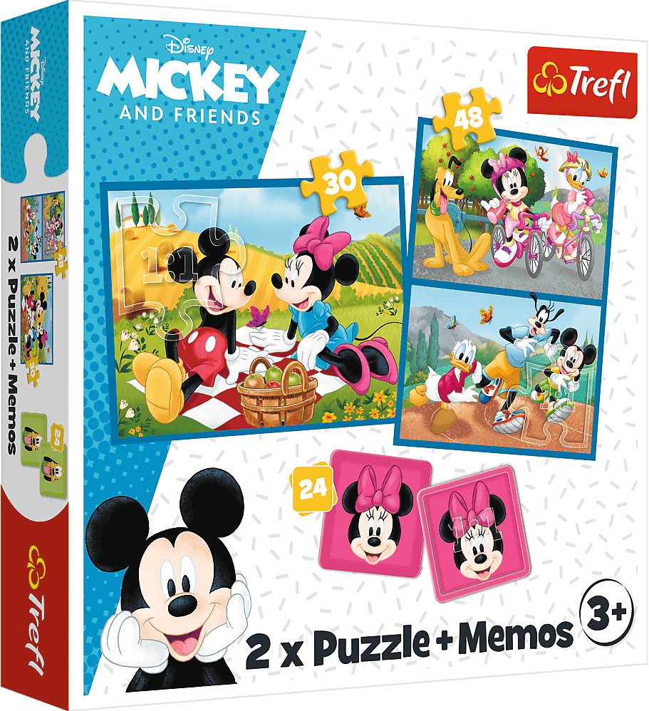 93344 Puzzles - "2in1 + memos" - Meet the Disney characters / Disney Standard Characters 1