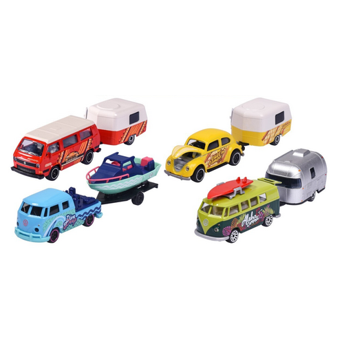 55007 MAJORETTE VW PREMIUM VEHICLE WITH TRAILER ASST H6 1