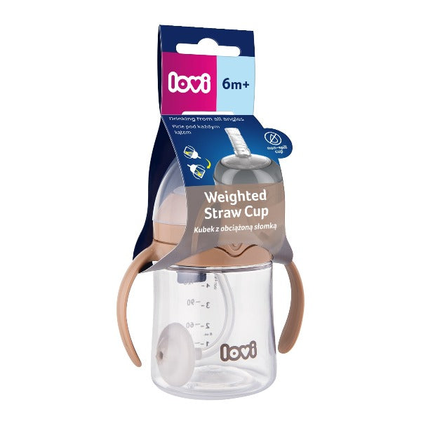 35/363 LOVI First cup with weighted straw 150ml Brown 1