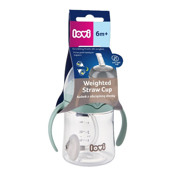 35/364 LOVI First cup with weighted straw 150ml Green 1