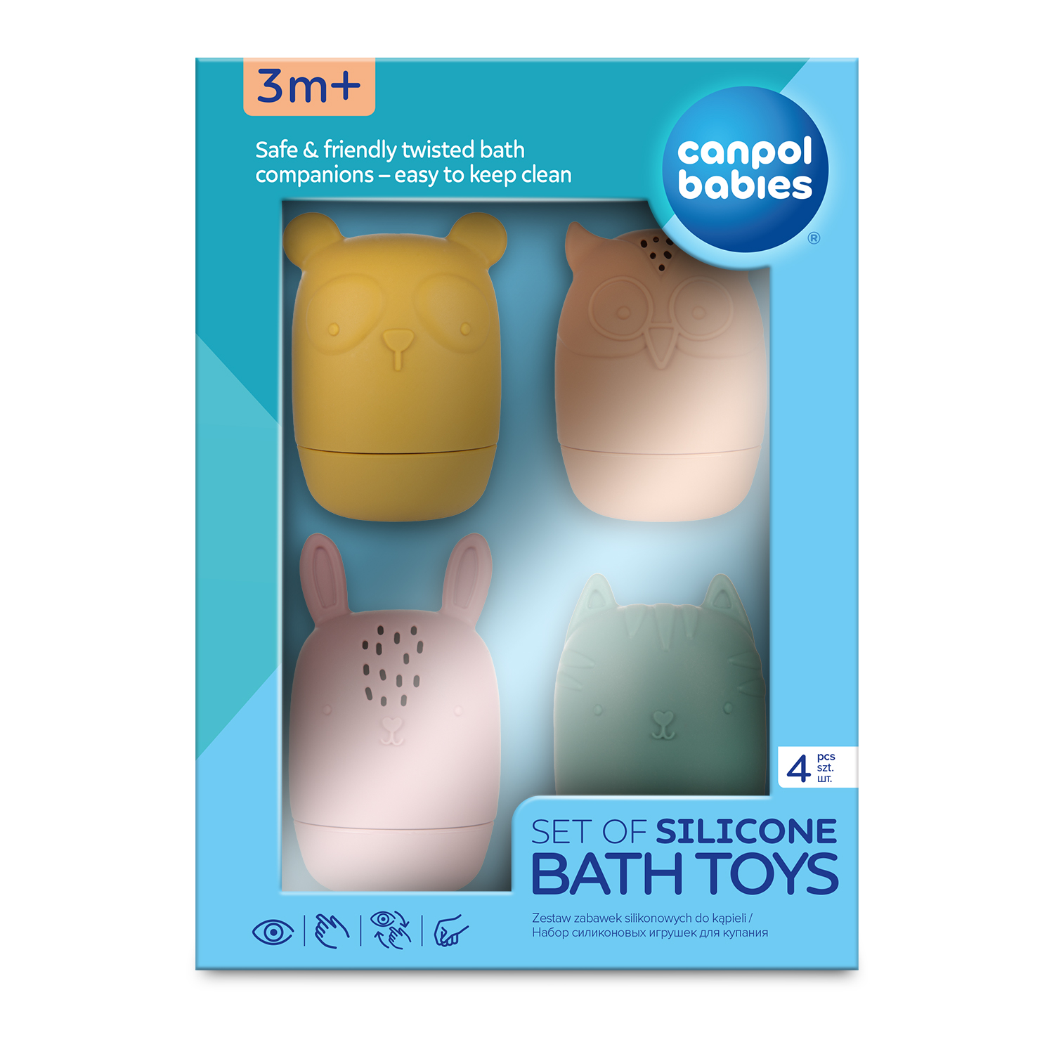 80/308 Canpol babies set of twisted silicone bath toys 3