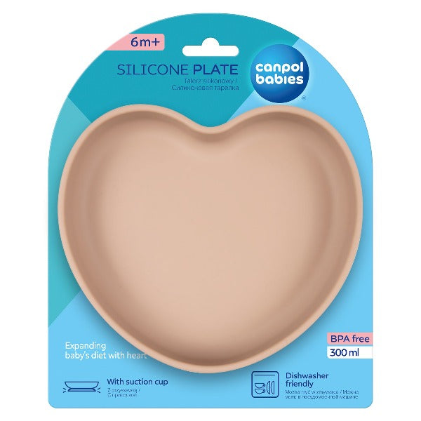 80/309_bei Canpol babies silicone suction plate HEART 3