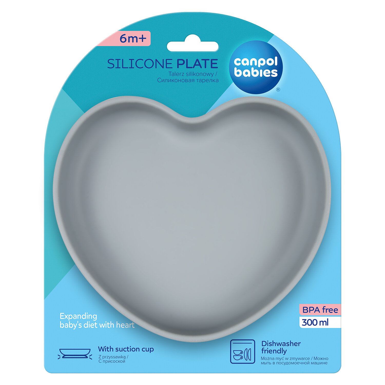 80/309_blu Canpol babies silicone suction plate HEART 1