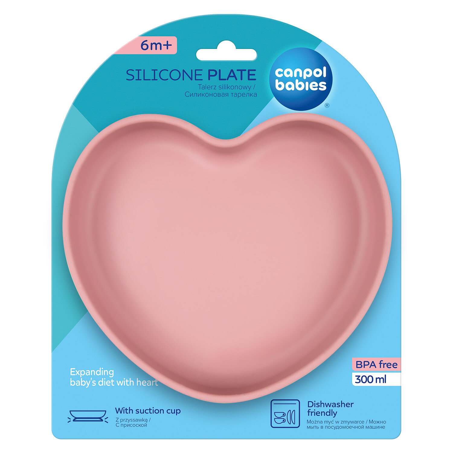 80/309_yel Canpol babies silicone suction plate HEART 1