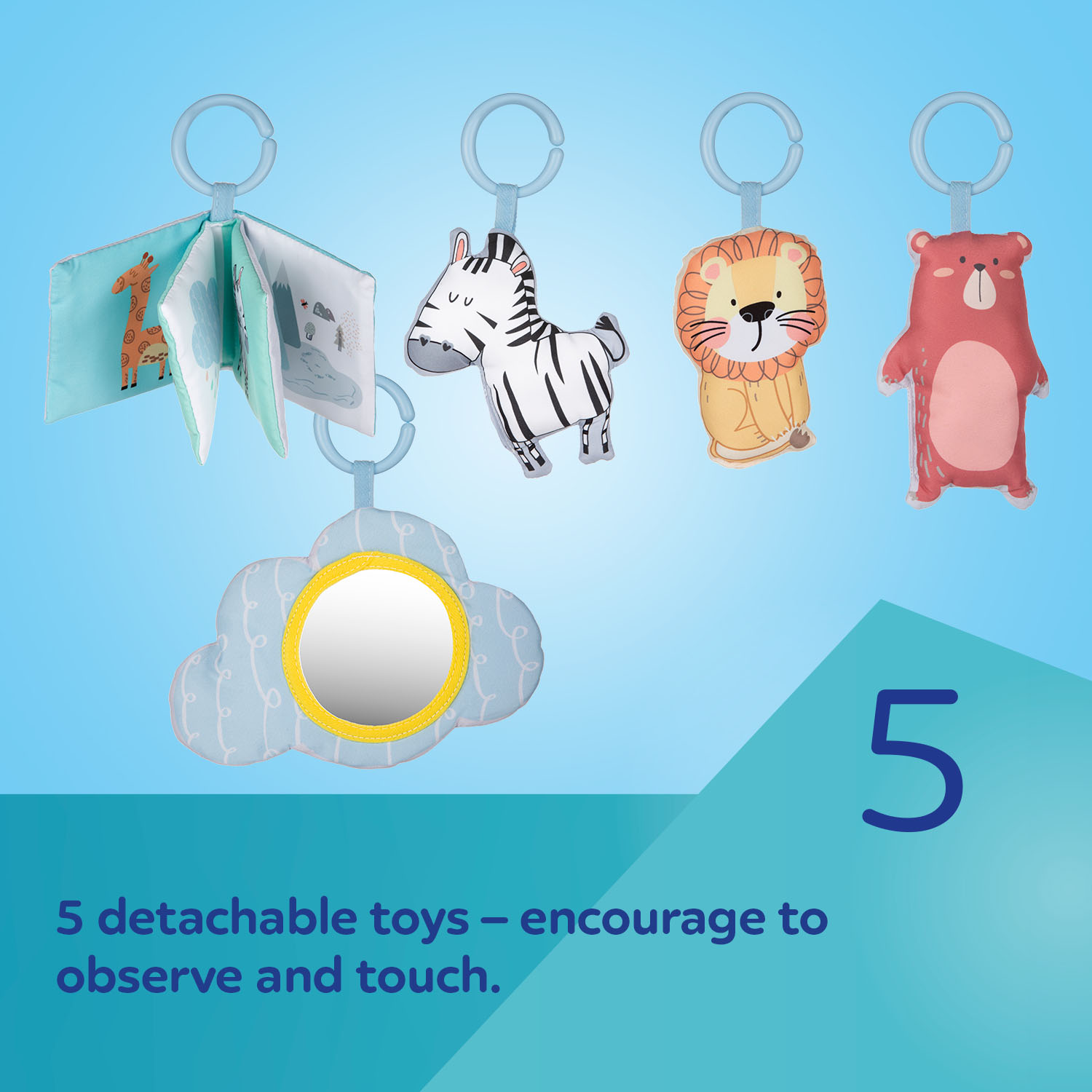 81/101 Canpol babies Plush Educational Play Mat with Arches for children 0+ SAFARI 2