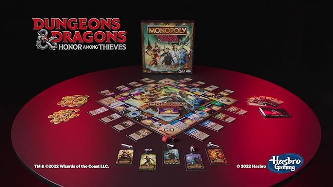 F6219UE2 MONOPOLY DUNGEONS AND DRAGONS MOVIE  A2 2