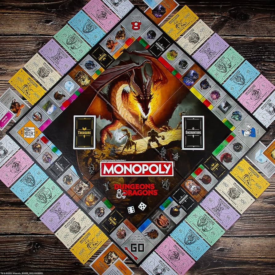 F6219UE2 MONOPOLY DUNGEONS AND DRAGONS MOVIE  A2 4