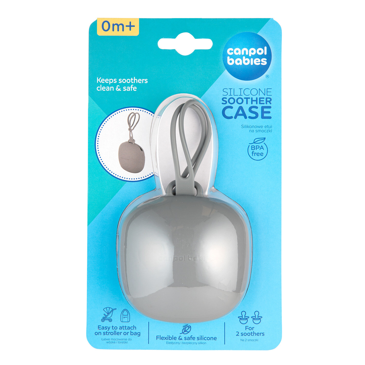 51/402_grey Canpol babies Silicone Soother Case 1