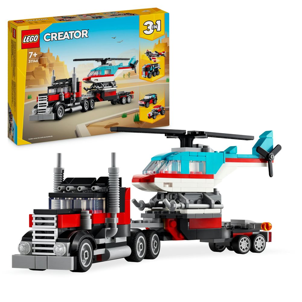31146 Flatbed Truck with Helicopter V29 3