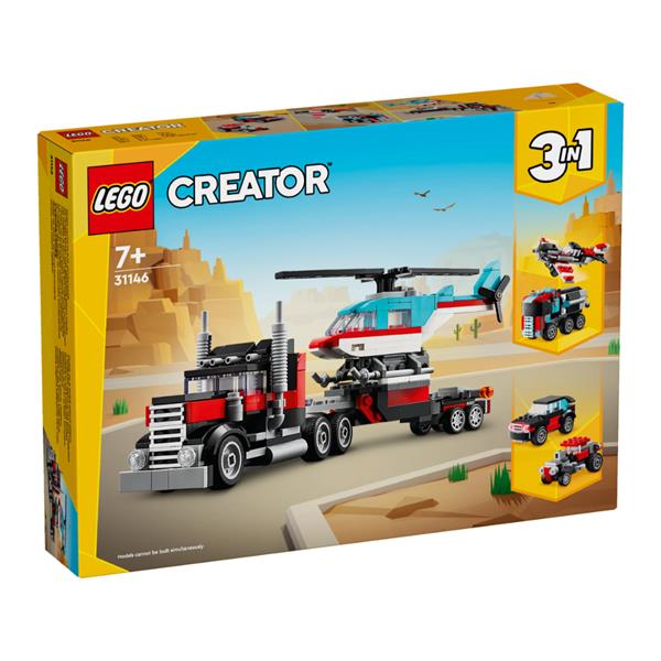 31146 Flatbed Truck with Helicopter V29 1