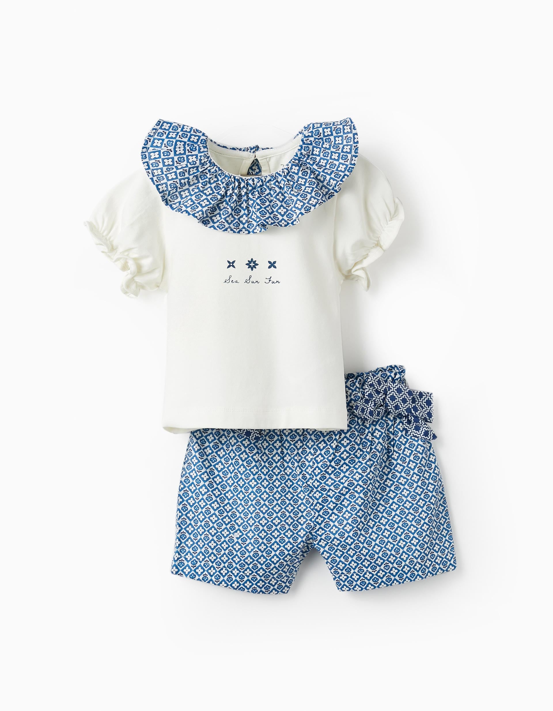 31060180021009 SET TSHIRT AND SHOR LIGHT BEIGE 12/18M 1
