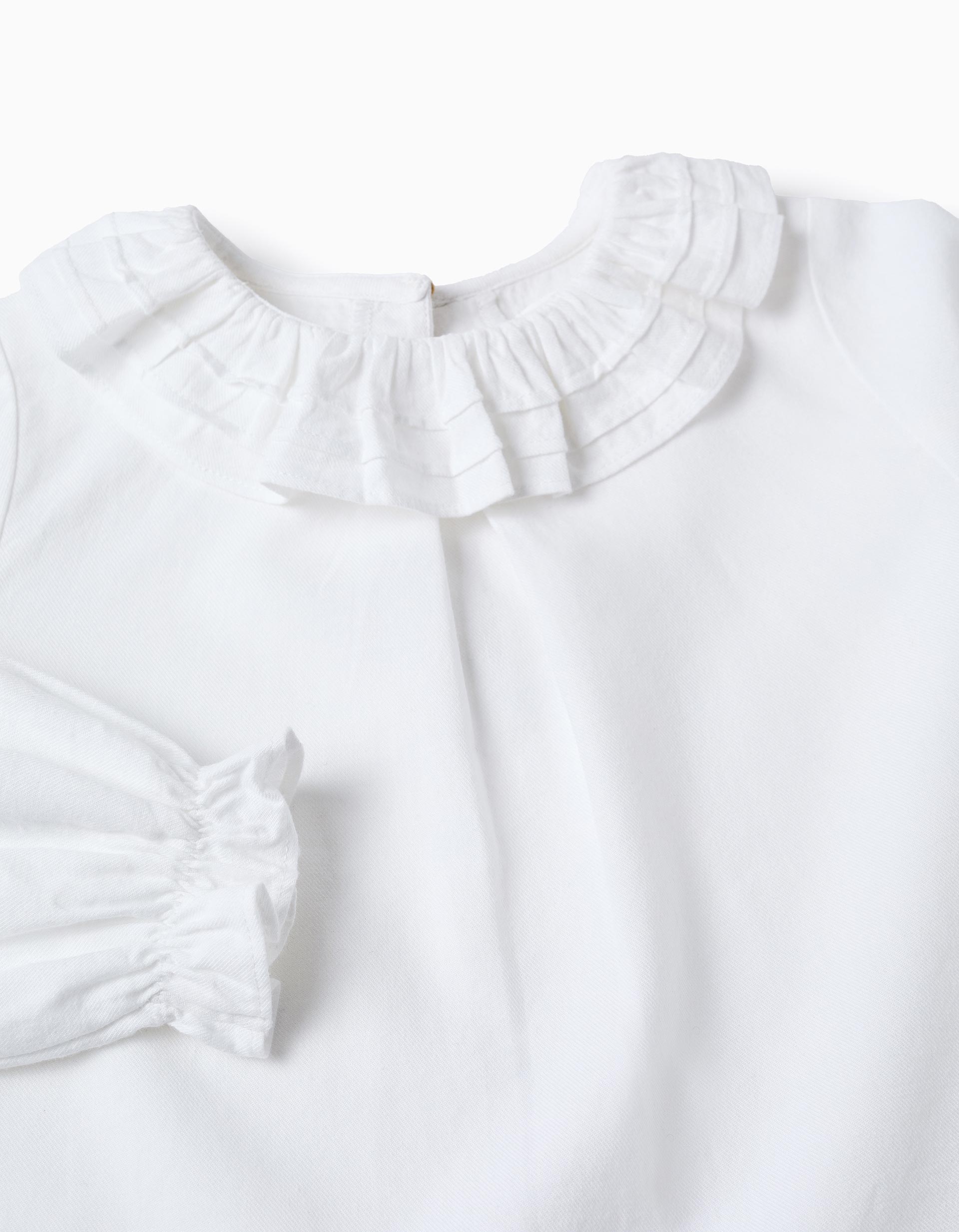 31049101041021 - BLOUSE COTTON TWILL, WHITE, 4/5 4