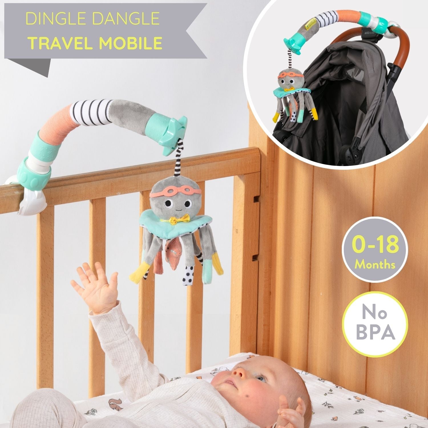 4376 INFANTINO Dangling Bugs Stroller Clip 3