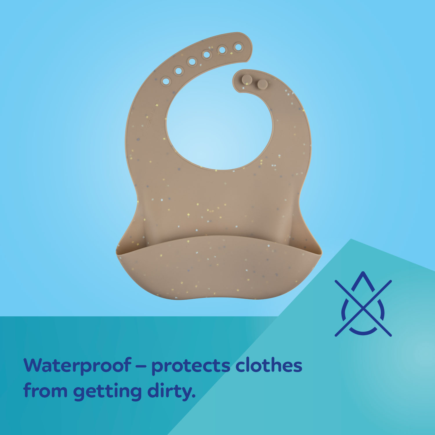 51/029_yel Canpol babies Silicone Bib with a Pocket DOTS 4