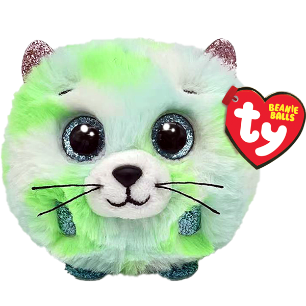 TY 42537 Ty Beanie Balls EVIE, 8.5 cm - green cat (6) 1