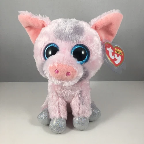 TY 37318 BOOS HAMBONE, 15 cm - pink pig (3) 3