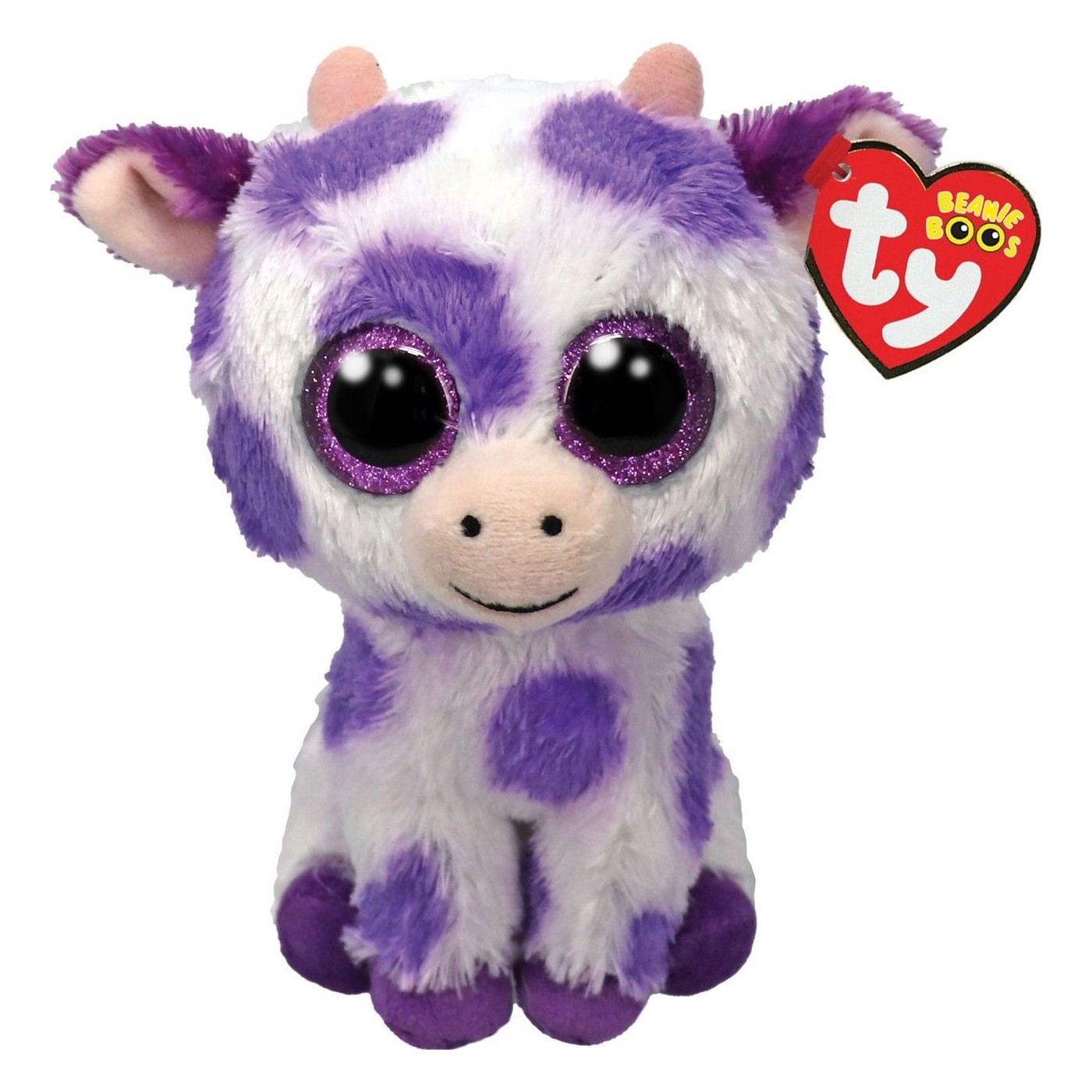 TY 37345 BOOS ETHEL, 15 cm - cow with purple spots (3) 1