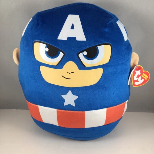 TY 39257 Squishy Beanies Marvel CAPTAIN AMERICA, 22 cm (1) 2
