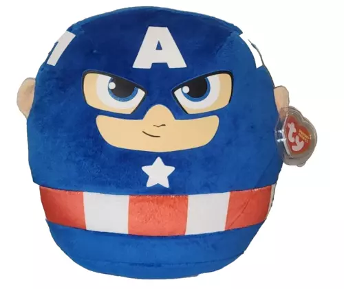 TY 39257 Squishy Beanies Marvel CAPTAIN AMERICA, 22 cm (1) 1