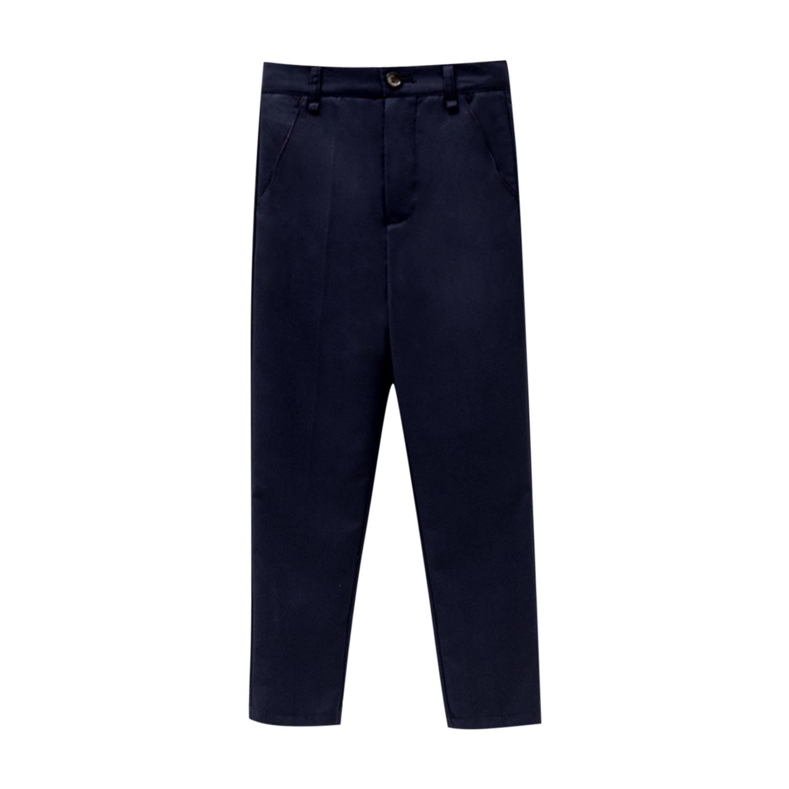 31060933006033 CHINO PANTS TWILL, DARK BLUE, 9/10 KID BOY 1