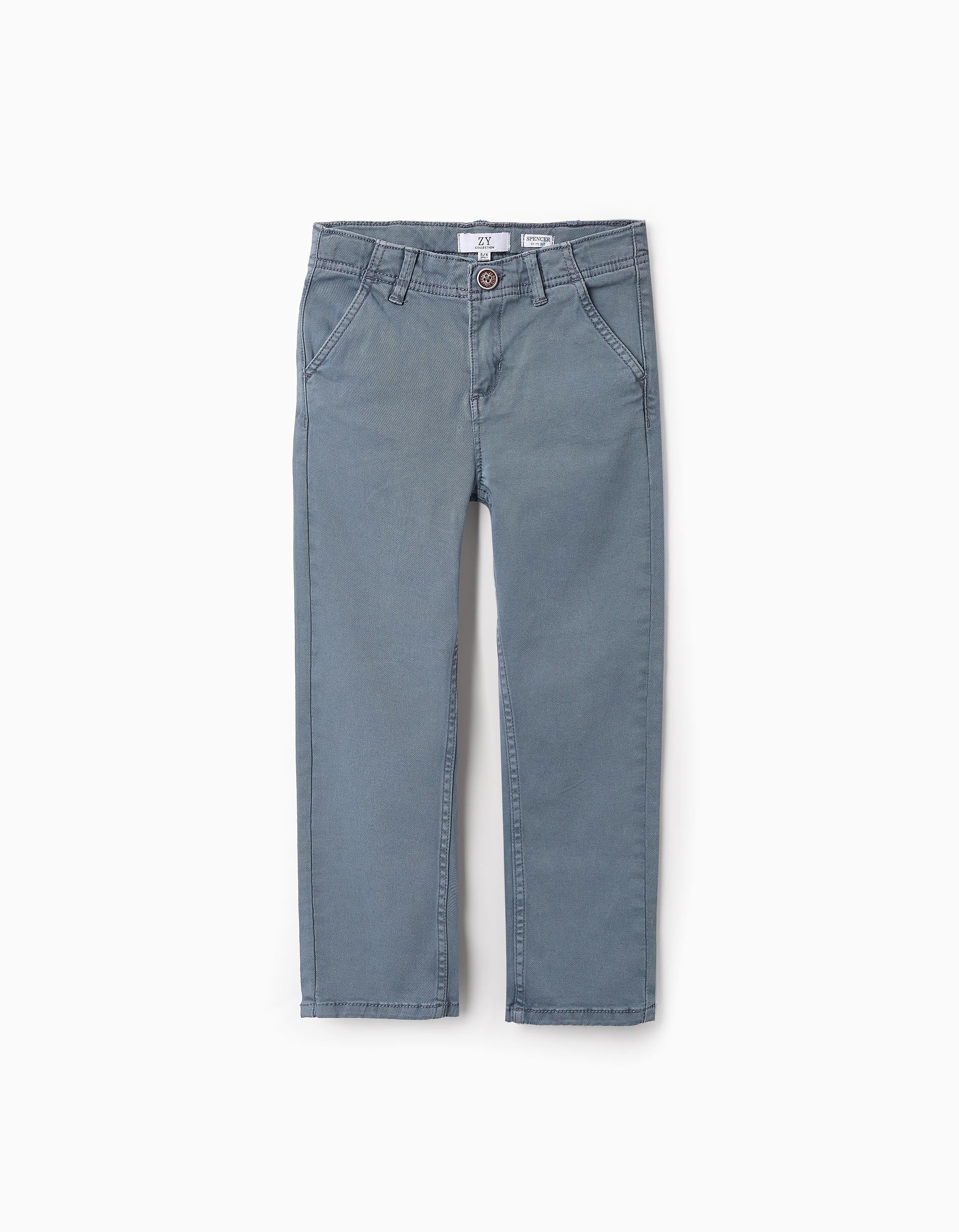 31065728003040 CHINO PANTS TWILL, BLUE, 13/14 KID BOY 1