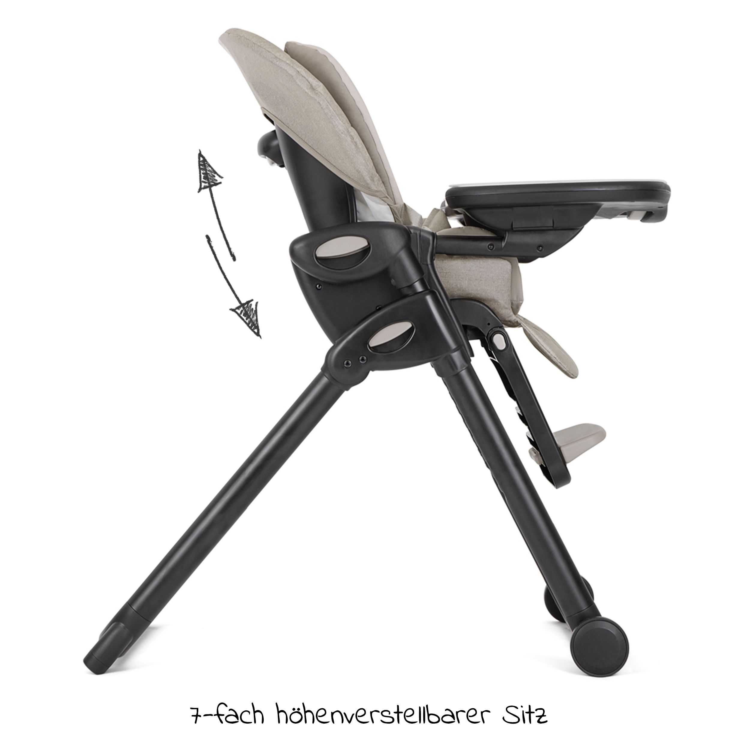 41107243 Joie Mimzy Recline Highchair- Speckled - Beige 4