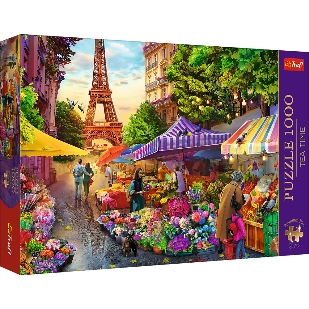 10799 Puzzles - "1000 Premium Plus" - Tea Time: Flower Market, Paris_FSC Mix 70% 1