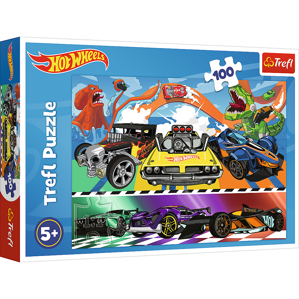 16466 Puzzles - "100" - Speeding cars / Hot Wheels 1