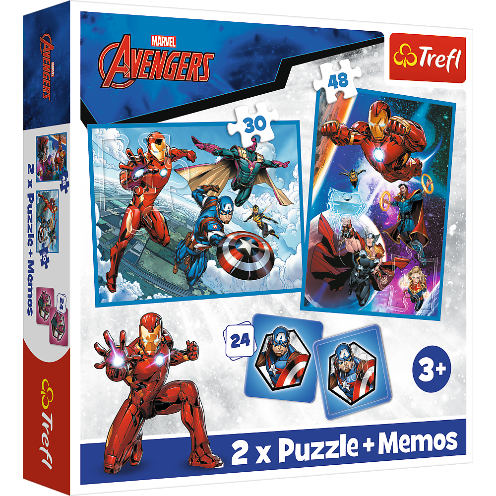 93333 Puzzles - "2in1 + memos" - Heroes in the action / Disney Marvel The Avengers 1