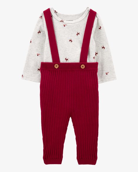 1R571710 F24 I B 2PC Pant Set Reindeer Red Pant 12M 1
