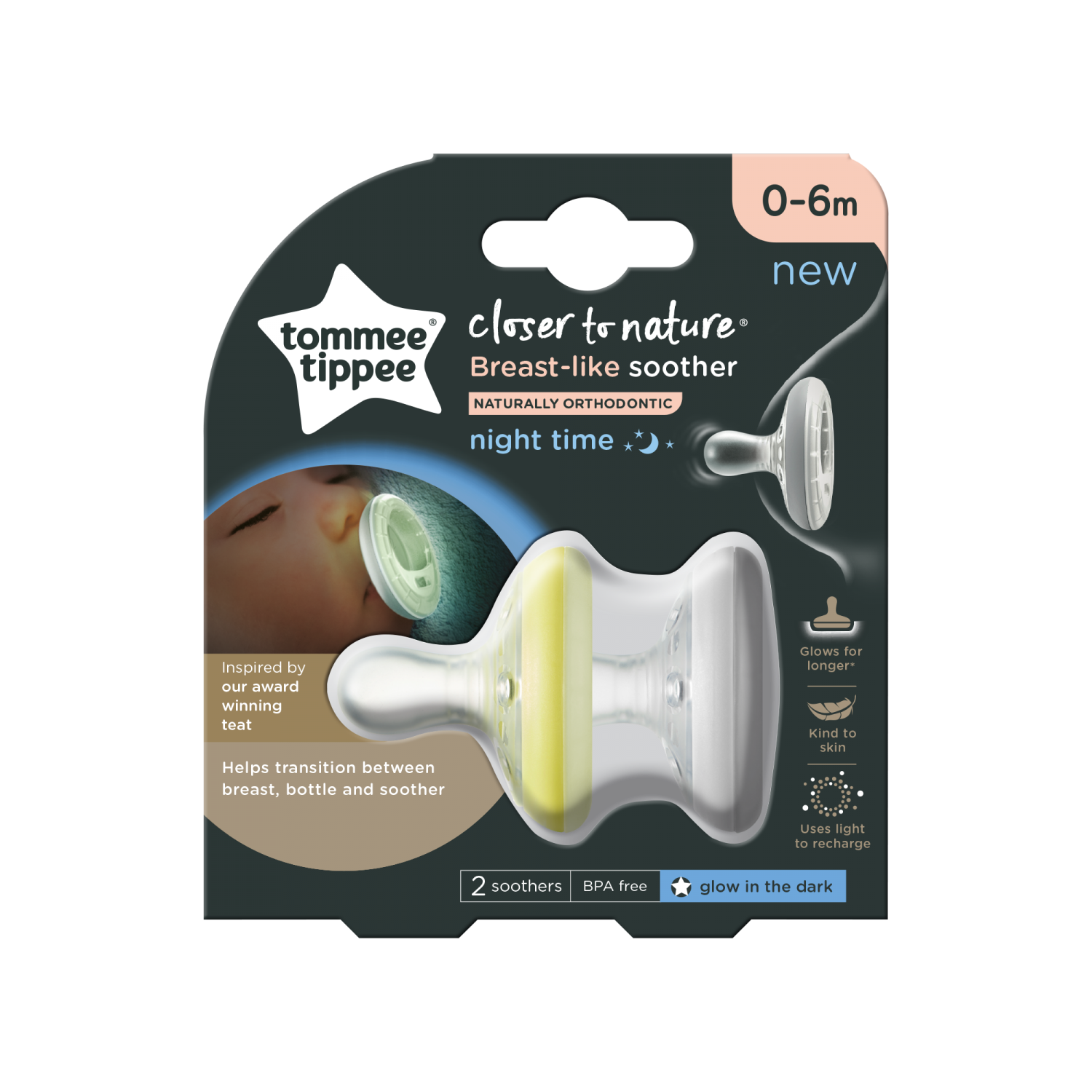 TT0325 2X 0-6M Breast like soother 1