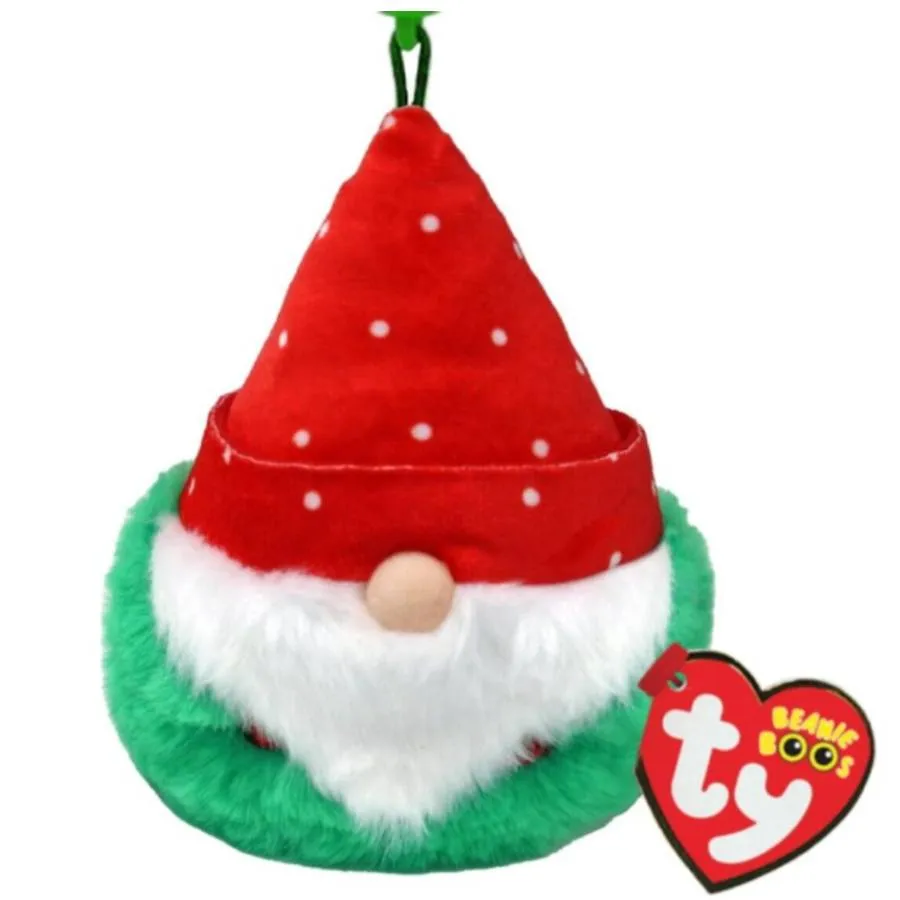 TY 35162 BOOS TOPSY, 8,5 cm - gnome with red hat - Clip (3) 1