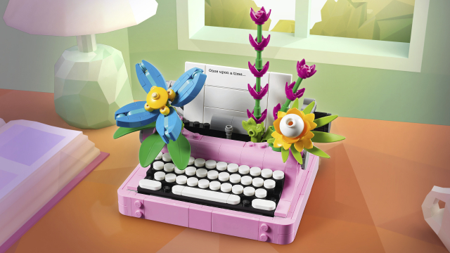 31169 Typewriter with Flowers V29 1