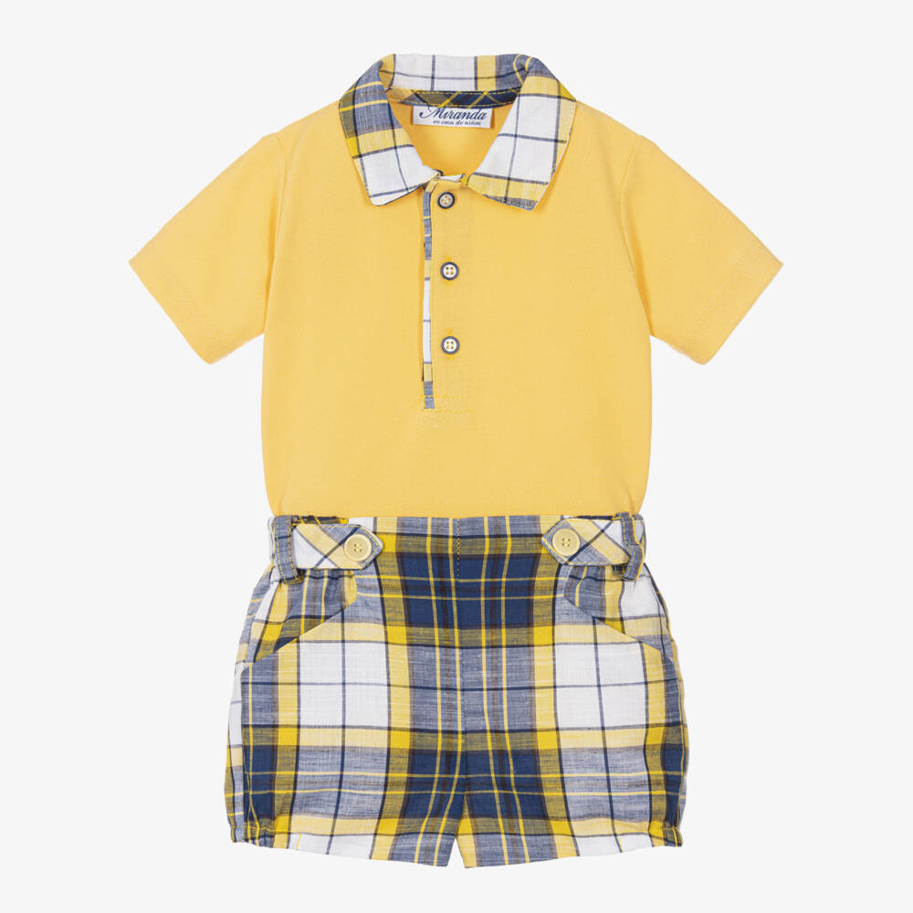 31070659033006 - SHORTS CHECKS CO, LIGHT YELLOW, 6/9M 1
