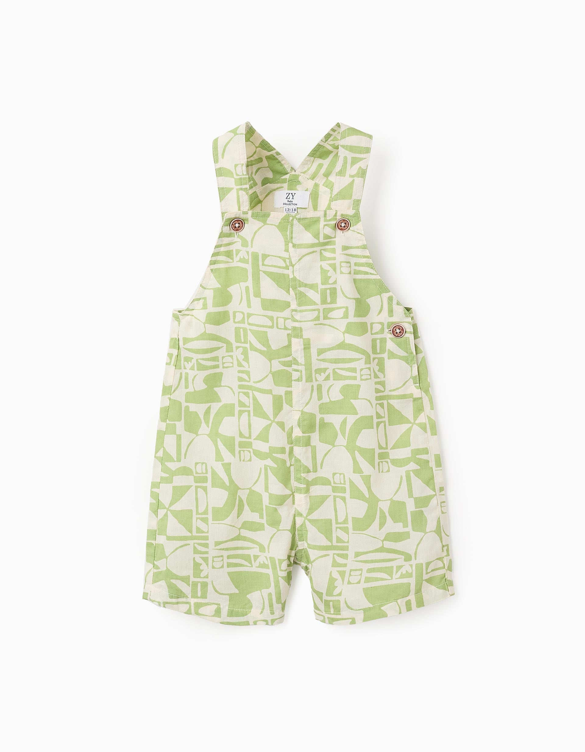 31071404026008 - OVERALL AOP CO, LIGHT GREEN, 9/12M 1